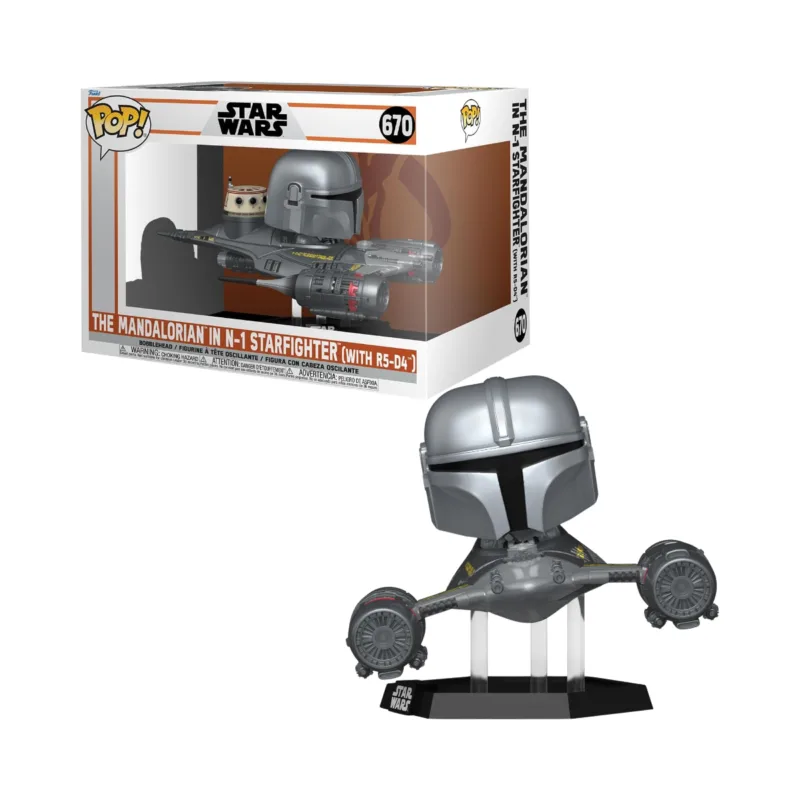 Funko Pop! The Mandalorian in N-1 Starfighter (with R5-D4) - 670