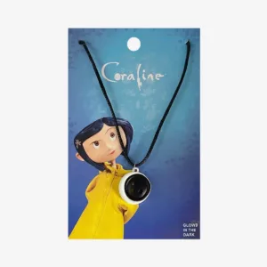 Coraline Button Moon Necklace