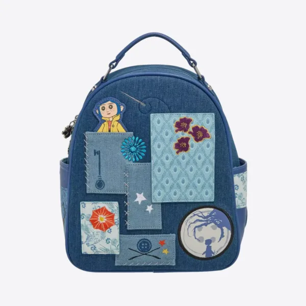 Coraline Patchwork Denim Mini Backpack