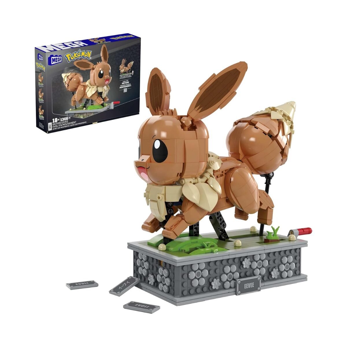 MEGA Pokemon Eevee con Movimiento (1) MEGA Pokemon Eevee con Movimiento