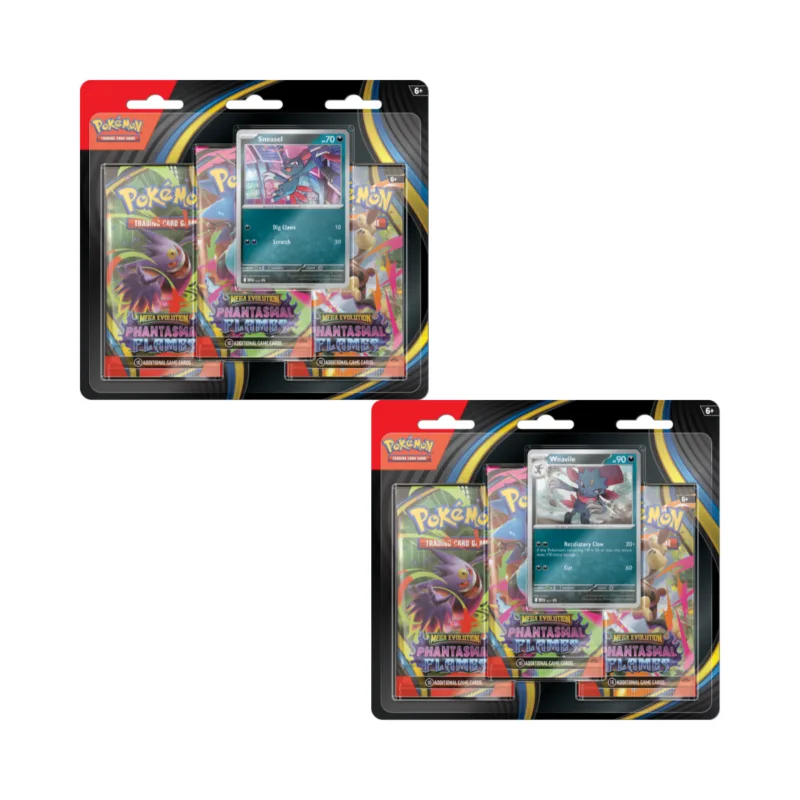 Mega Evolution Phantasmal Flames - 3 Pack Blister En Ingles - Pokemon TCG