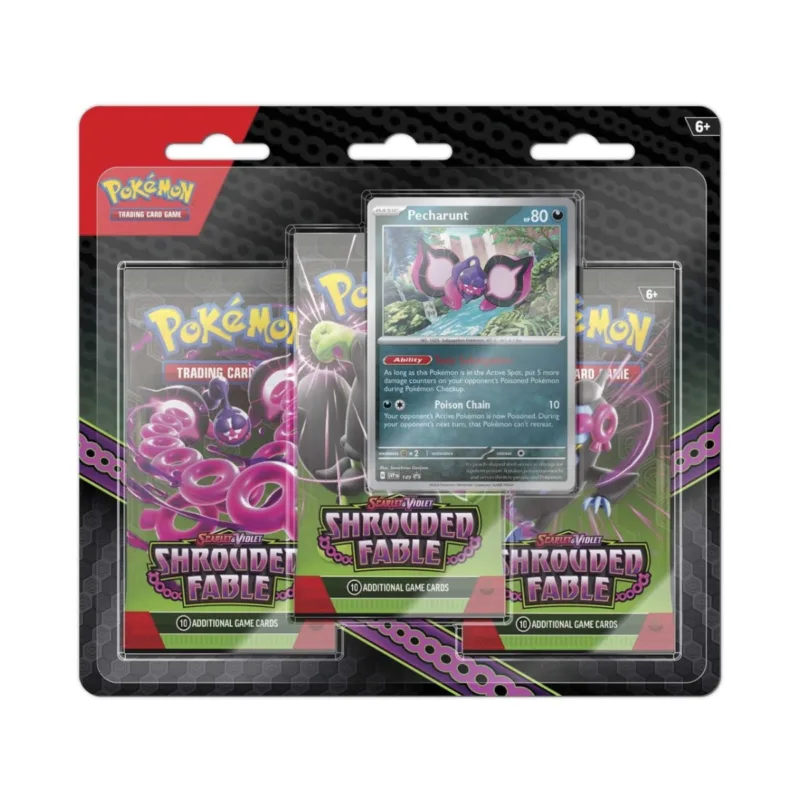 Shrouded Fable 3 Pack Blister Display Español Fábula Sombría - Scarlet & Violet - Pokemon TCG