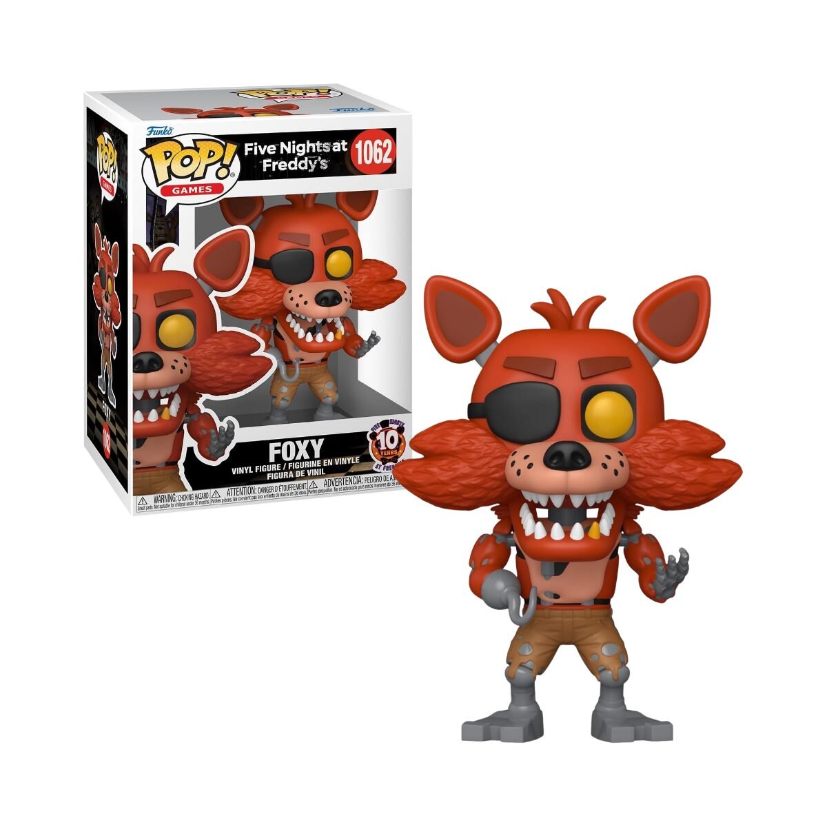 Funko Pop! Foxy - 1062 - Five Nights at Freddy's (FNAF) 10 years (1) Funko Pop! Foxy - 1062 - Five Nights at Freddy's (FNAF) 10 years
