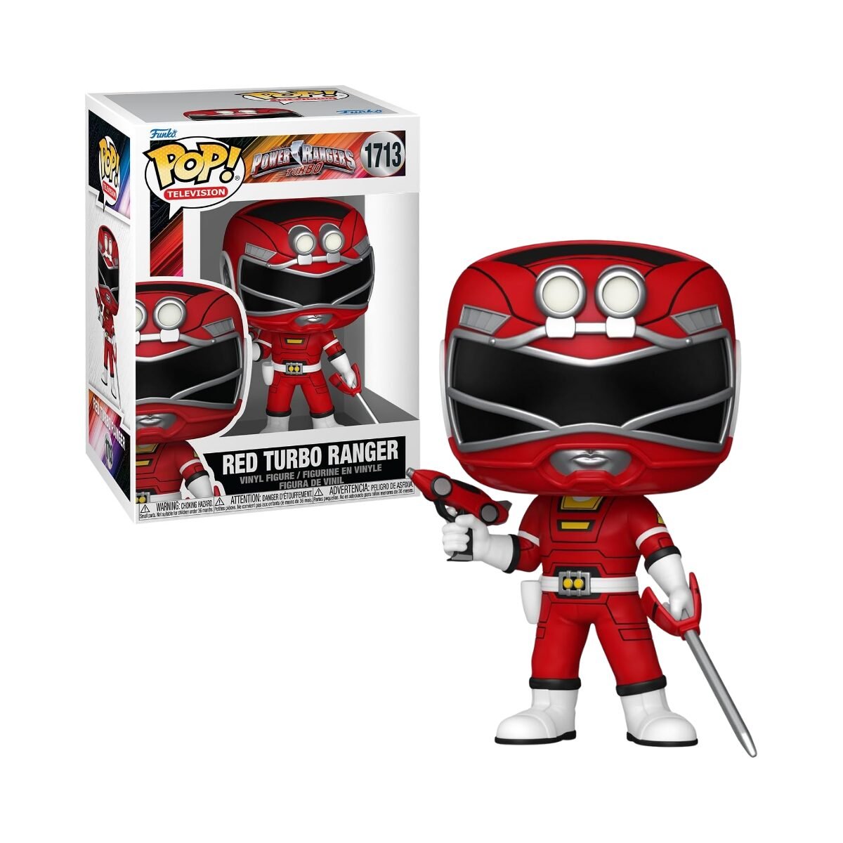 Funko Pop! Red Turbo Ranger - 1713 - Power Rangers Turbo (1) Red Turbo Ranger