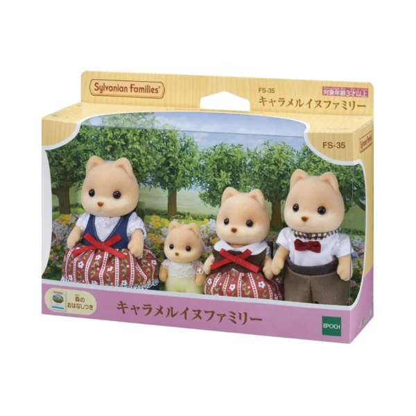 Epoch Sylvanian Families FS-35 Caramel Dog Family - Ternurines Familia de Perros Caramelo