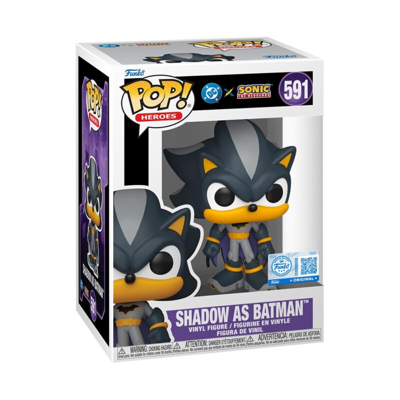 Funko Pop! Heroes: JLA & Sonic - Shadow as Batman - Sonic + DC Comics - Collectable Vinyl Figure - Gift Idea - Official Merchandise - Toys for Kids & Adults - DC Comics Fans_0
