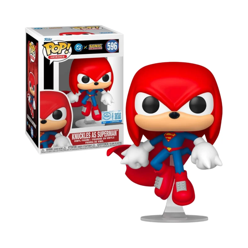Funko Pop! Knuckles as Superman - 596 - Heroes: JLA & Sonic - Sonic + DC Comics