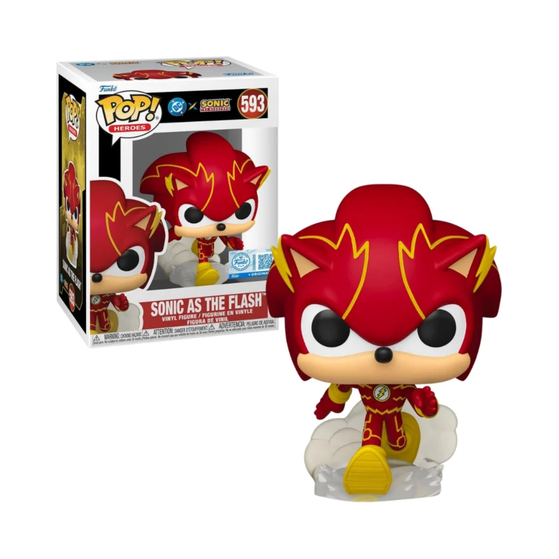 Funko Pop! Sonic as The Flash - 593 - Heroes: JLA & Sonic - Sonic + DC Comics