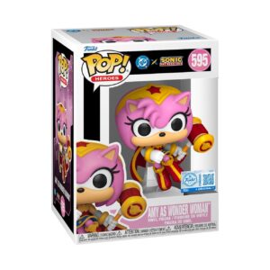 Funko Pop! Heroes: JLA & Sonic - Amy Rose as Wonder Woman - Sonic + DC Comics - Collectable Vinyl Figure - Gift Idea - Official Merchandise - Toys for Kids & Adults - DC Comics Fans_0