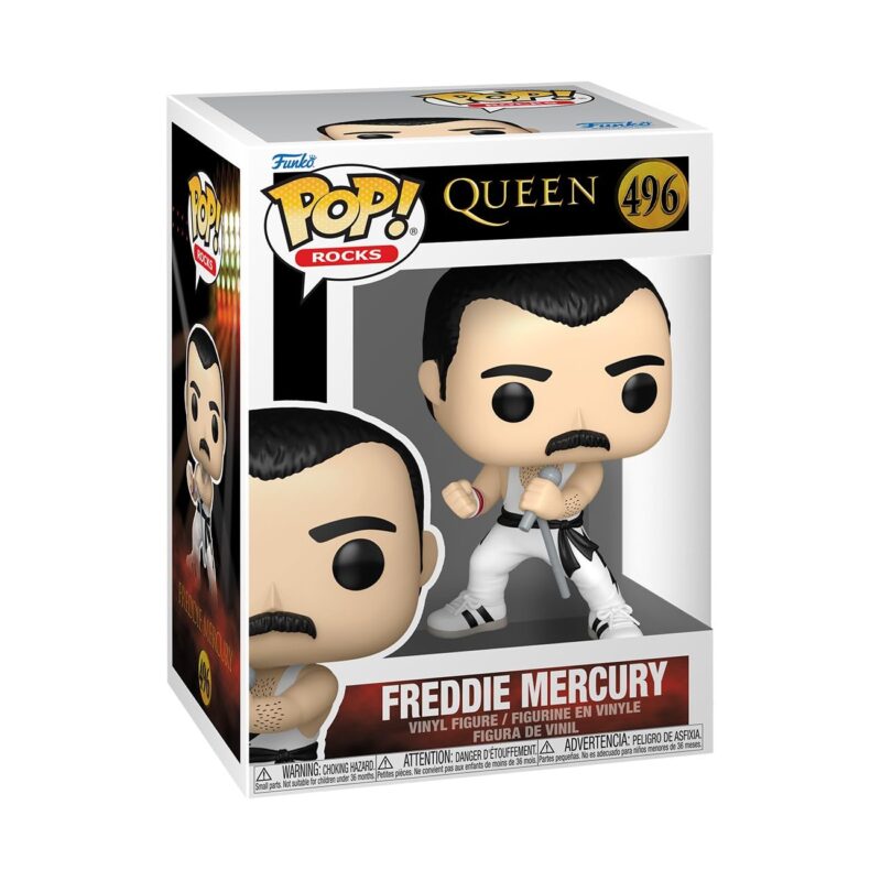 Funko Pop! Rocks: Queen - Freddie Mercury - (White Singlet) - Collectable Vinyl Figure - Gift Idea - Official Merchandise - Toys for Kids & Adults - Music Fans - Model Figure for Collectors_0