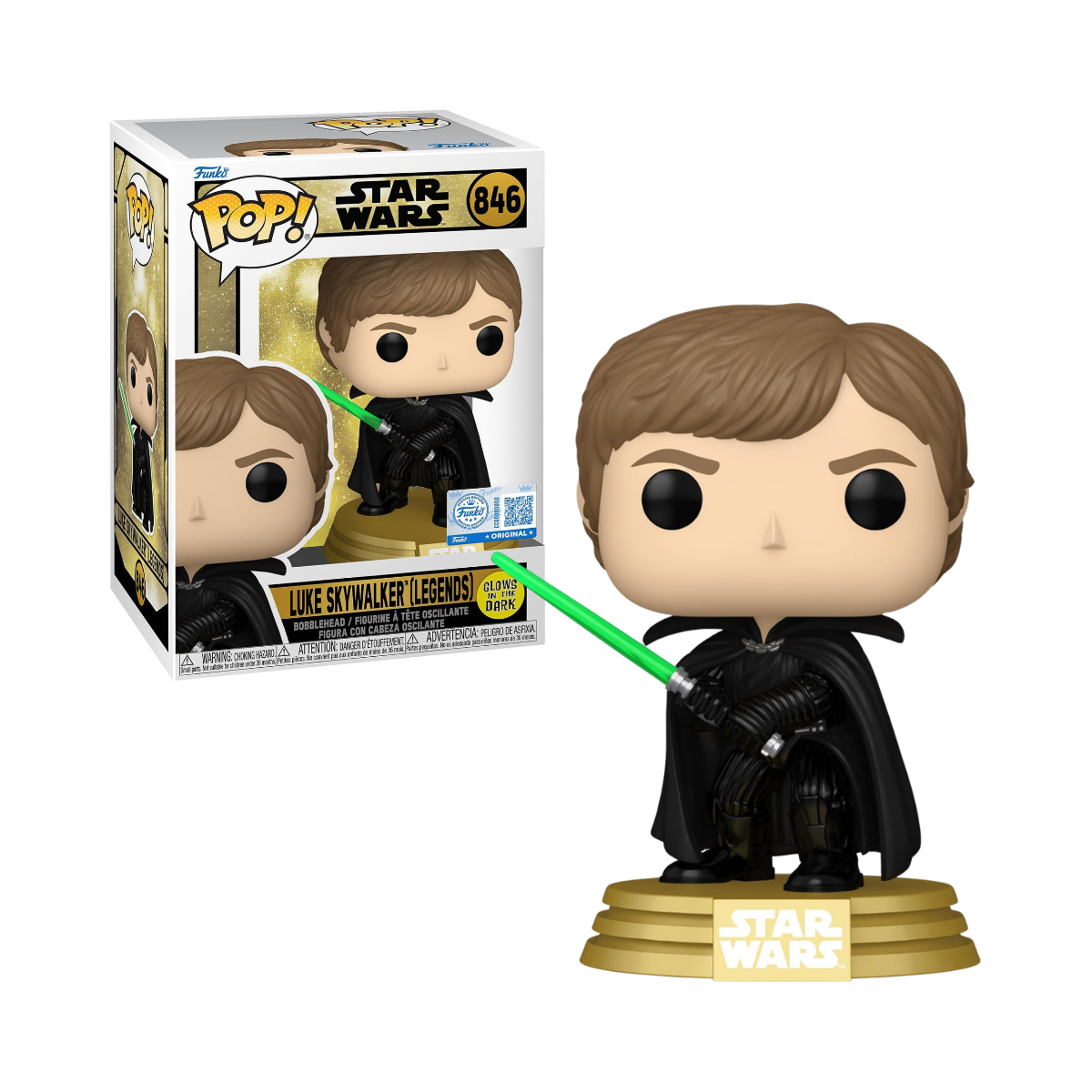 Funko Luke Skywalker - 846 - Star Wars_ Legends - Glow in The Dark Funko Pop! Luke Skywalker - 846 - Star Wars: Legends - Glow in The Dark