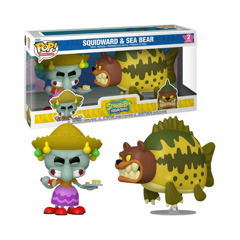 Funko Pop! Animation: Squidward & Sea Bear 2 Pack - Spongebob Squarepants